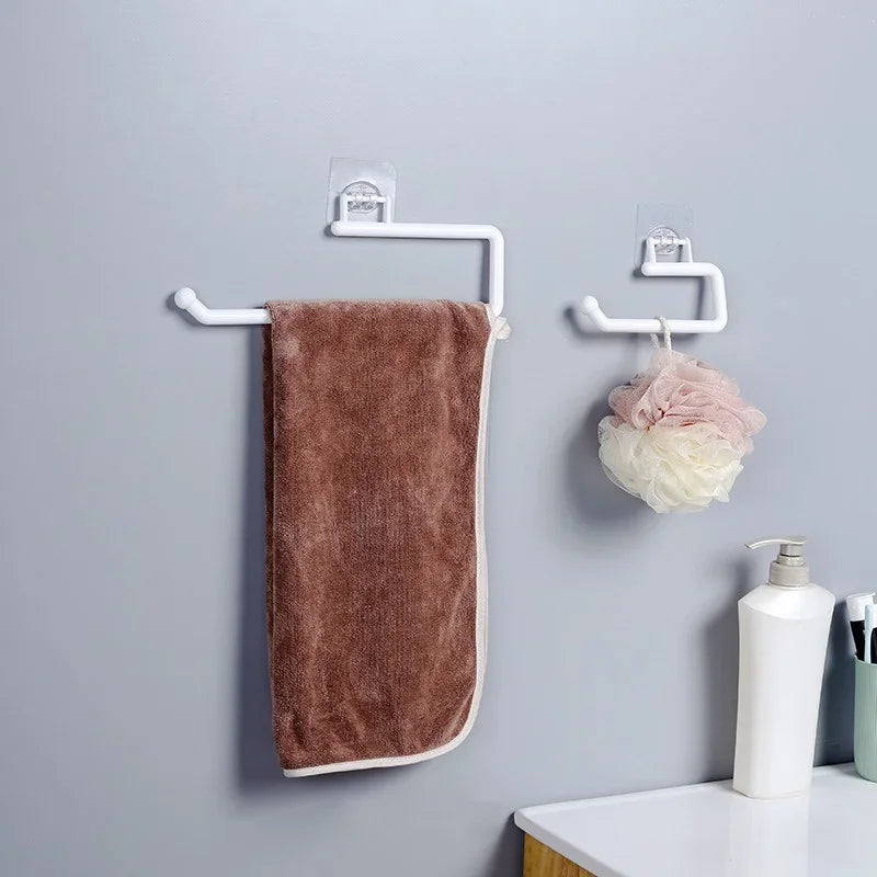 Praktischer Küchen- und Badezimmer Organizer mit Papierrollen- und Handtuchhalter