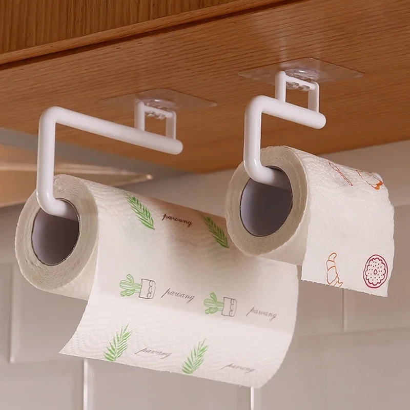 Praktischer Küchen- und Badezimmer Organizer mit Papierrollen- und Handtuchhalter